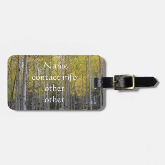 Gele gloed van Aspen Bagagelabel (Voorkant horizontaal)