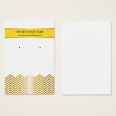Gele Gold Chevron - aangepaste draagkaart Visitekaartjes (Voorkant /achterkant)