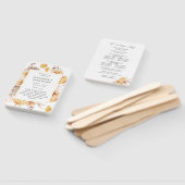 Gele Golden Floral Wedding Programme Hand Fan Handwaaier (Niet-gemonteerd)