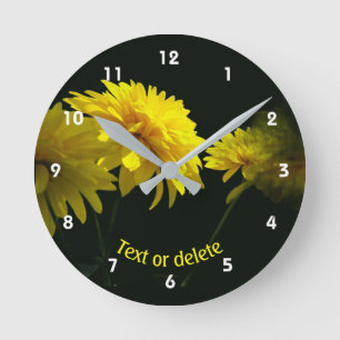 Gele Goldquell Bloemen Persoonlijk Ronde Klok