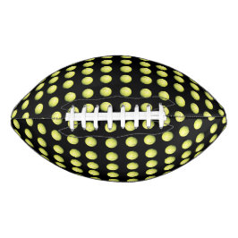 Gele Golfvallen op het zwarte patroon, American Football