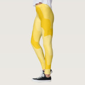 Gele golvende oceaangolven gradiënt leggings (Links)