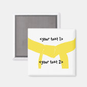 Gele gordel voor martiumarts magneet (Voorkant / Achterkant)