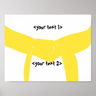 Gele gordel voor martiumarts poster