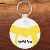 Gele gordel voor martiumarts sleutelhanger (Voorkant)