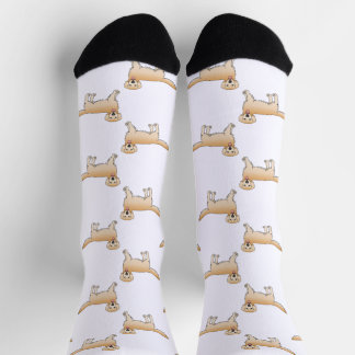 Gele Goud Retriever Schattige Cartoon Hond Patroon Sokken