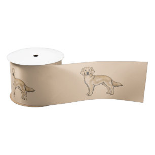 Gele Goud Retriever Schattige Cartoon Honden Beige Lint