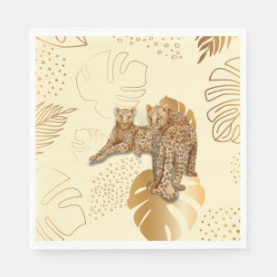 Gele goudblad servet