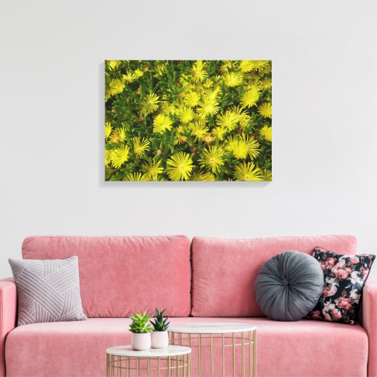 Gele gouden bloemen voor Plant Canvas Afdruk (Insitu (Woonkamer))