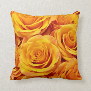 Gele Gouden Rozen Kussen