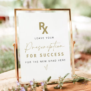 Gele Gouden Verpleegster Recept Voor Succes Poster