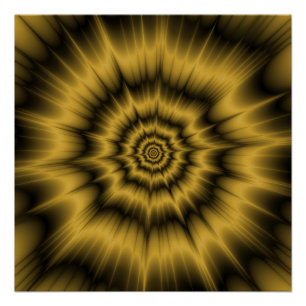 Gele goudexplosie Zazzle Perfect Poster