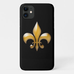 Gele goudkoorts op zwart iPhone 11 hoesje