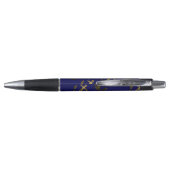 Gele goudsparken Anchor Navy Blue personaliseren Pen (Achterkant)