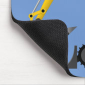 Gele graafmachine voor kinderen muismat (Hoek)