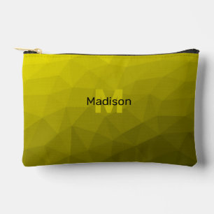 Gele gradiënt geometrisch netwerkpatroon Monogram Etui