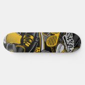 Gele graffiti Style Skateboard | Skateboard Deck (Horizontaal)