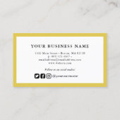 Gele grens Sociale Media Loyalty Punch (Achterkant)