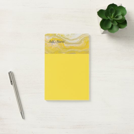 Gele Grijze Abstracte Gepersonaliseerde Post-it No Post-it® Notes (Kantoor)