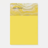 Gele Grijze Abstracte Gepersonaliseerde Post-it No Post-it® Notes (Voorkant)