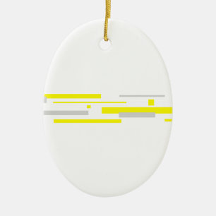 Gele grijze blokken Abstracte kunst Keramisch Ornament