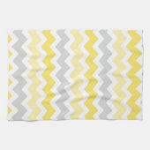 Gele grijze Chevron Kitchen Cloth Towel Theedoek (Horizontaal)
