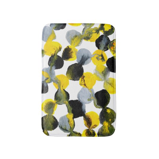 Gele, grijze en zwarte interacties badmat (Voorkant Verticaal)