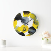 Gele, grijze en zwarte interacties grote klok (Huis)