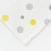 Gele Grijze Olifant Polka Dot Baby Stats Kwekerij Fleece Deken (Hoek)