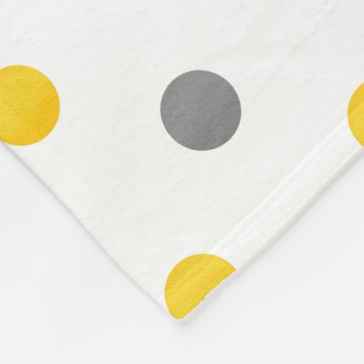 Gele grijze Waterverf Polka Dots Fleece Deken (Hoek)