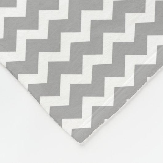 Gele grijze witte Chevron Pattern Monogram Blanket Fleece Deken (Hoek)