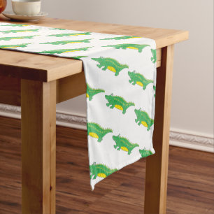 Gele groene alligator Crocodile Gator Croc Animal Korte Tafelloper