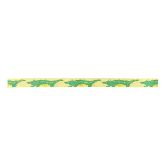 Gele groene alligator Crocodile Gator Croc Animal Lint (Voorkant)