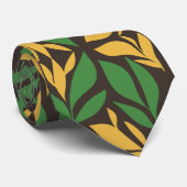 Gele groene bladeren stropdas (Opgerold)