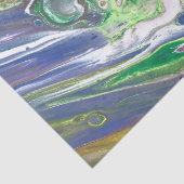 Gele groene blauwe Paarse Abstracte ontkoppeling Tissuepapier (Detail)