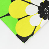 Gele groene bloemen fleece deken (Hoek)