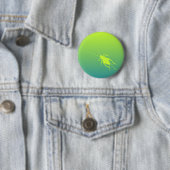 Gele groene cricket ronde button 5,7 cm (In situ)