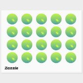 Gele groene cricket ronde sticker (Vel)