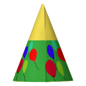 Gele groene cupcake Birthday Petten Feesthoedjes (Achterkant)