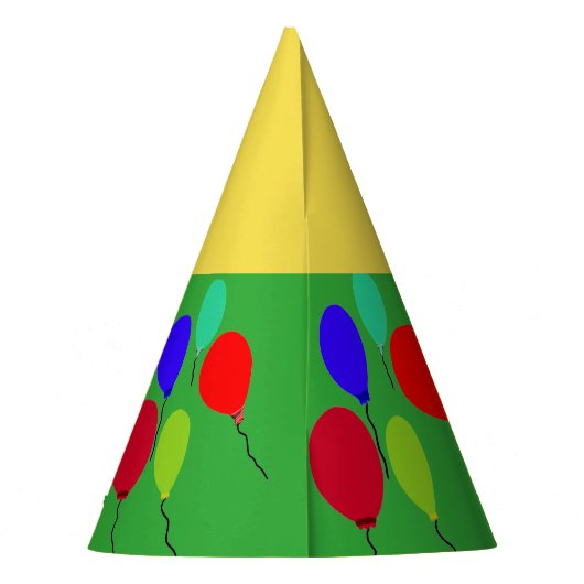 Gele groene cupcake Birthday Petten Feesthoedjes (Achterkant)