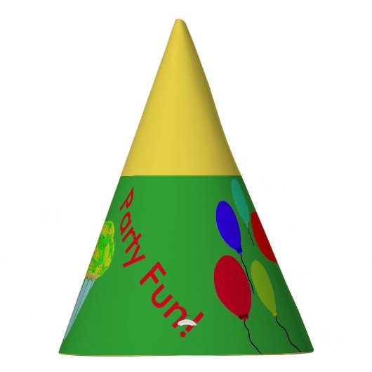 Gele groene cupcake Birthday Petten Feesthoedjes (Rechts)