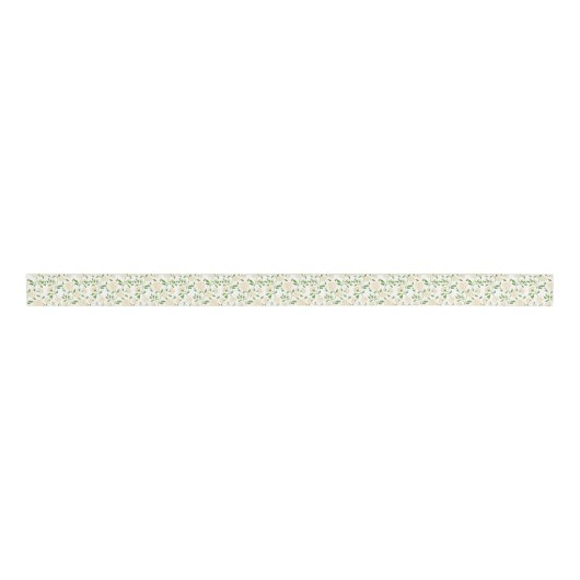 Gele groene Dandelion Wildflower Garden Grosgrain Lint (Voorkant)