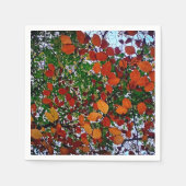 Gele, groene en bruine bladeren servet (Voorkant)