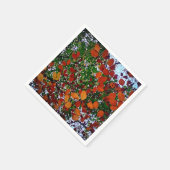 Gele, groene en bruine bladeren servet (Hoek)