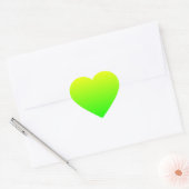 Gele groene gradiënt hart sticker (Envelop)