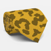 Gele groene luipaard print huid stropdas (Opgerold)