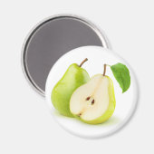 Gele groene peren magneet (Voorkant / Achterkant)