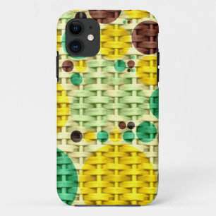 Gele, groene polka-stippen naadloze textuur iPhone 11 hoesje