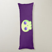 Gele groene ruimte Oogkleurige schedel Tekenen Lichaamskussen (Achterkant (Verticaal))