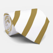 Gele groene strepen stropdas (Opgerold)